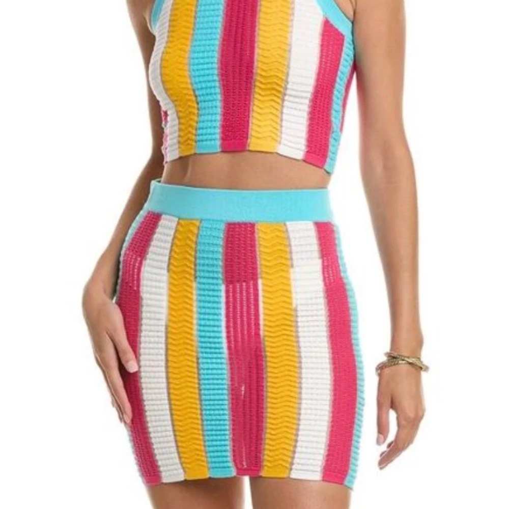 SOLID & STRIPED Multicolor Knit Skirt